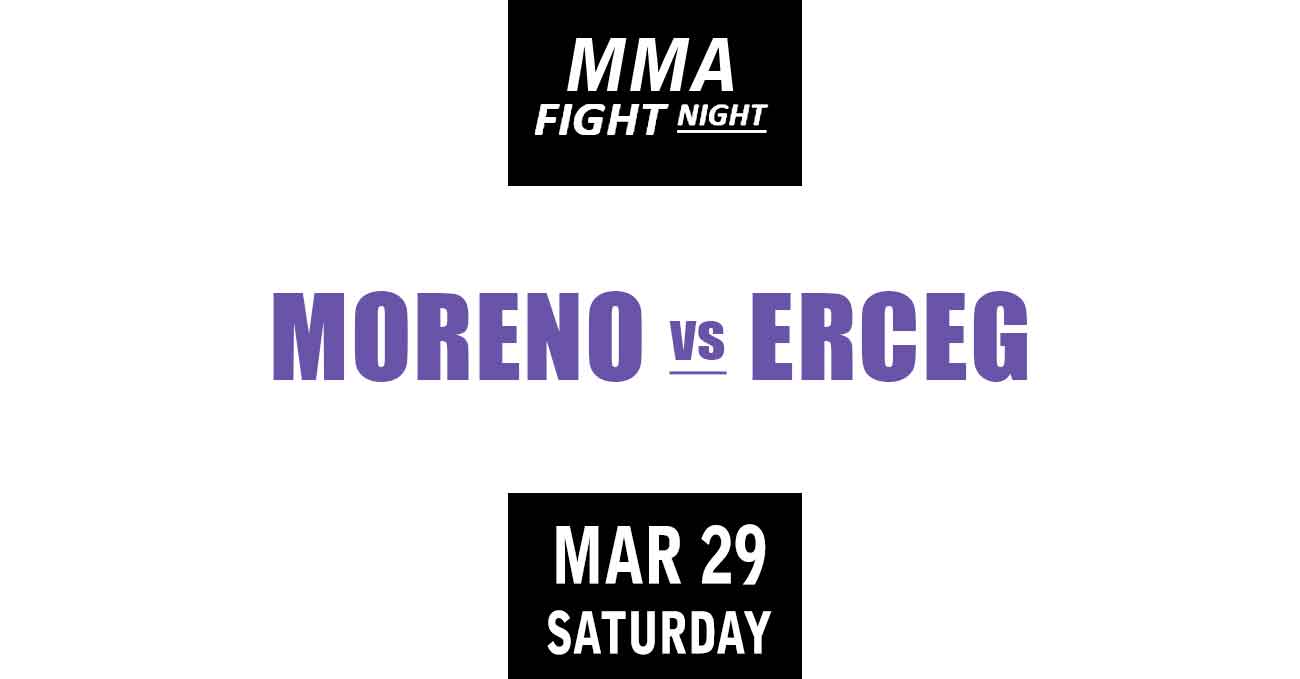 Brandon Moreno vs Steve Erceg full fight video UFC on ESPN 64 poster by ATBF