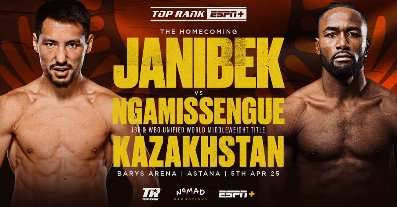 Zhanibek Alimkhanuly vs Anauel Ngamissengue full fight video poster 2025-04-05