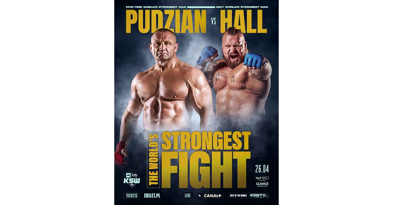 Mariusz Pudzianowski vs Eddie Hall full fight video XTB KSW 105 poster