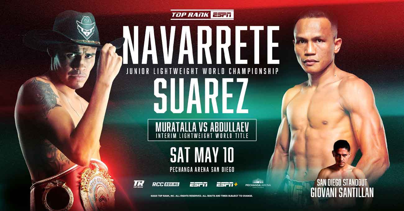 Emanuel Navarrete vs Charly Suarez full fight video poster 2025-05-10