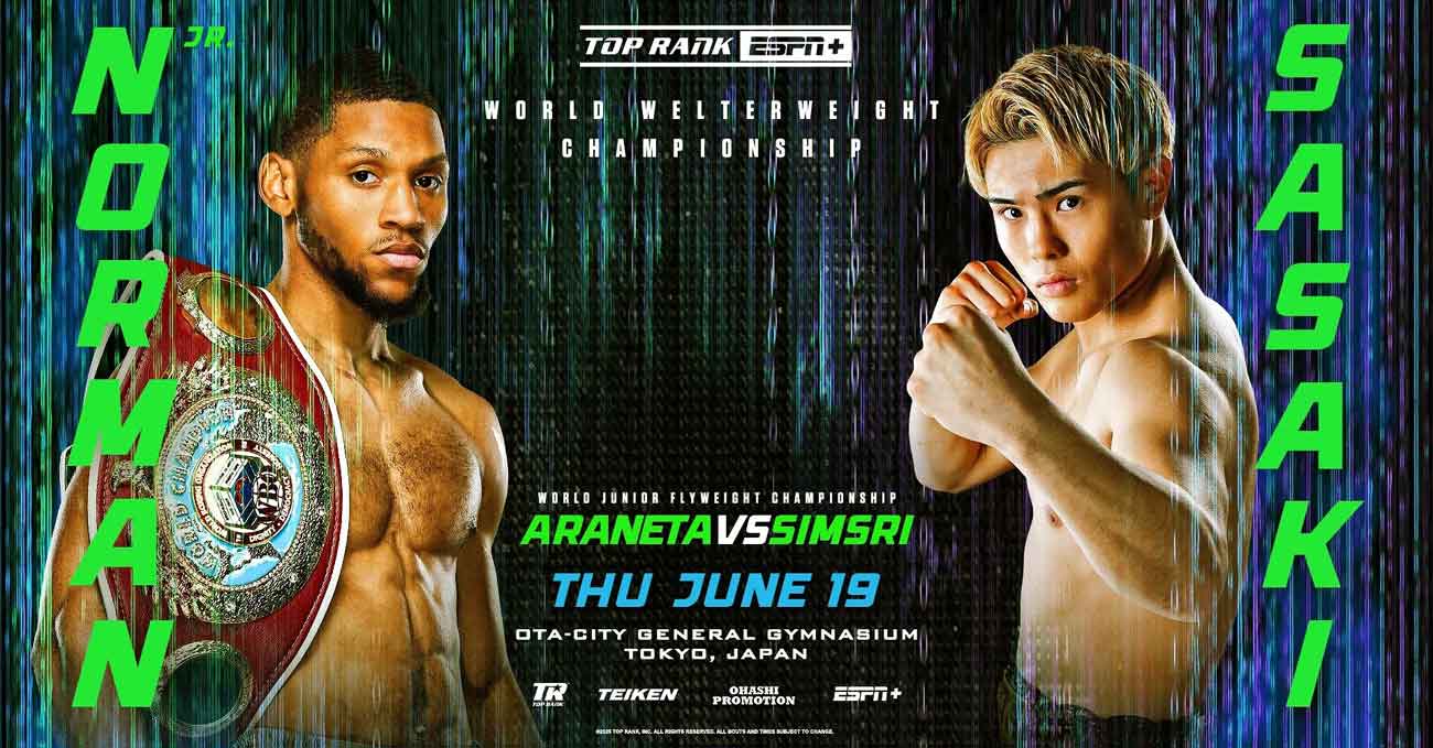 Brian Norman Jr vs Jin Sasaki full fight video poster 2025-06-19