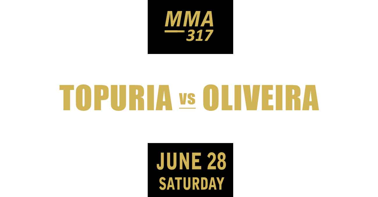 Ilia Topuria vs Charles Oliveira full fight video UFC 317 poster by ATBF