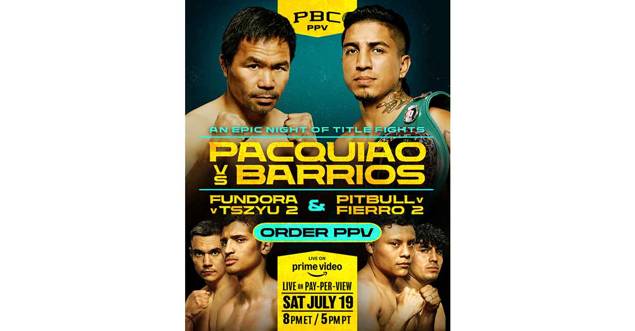 Manny Pacquiao vs Mario Barrios full fight video poster 2025-07-19