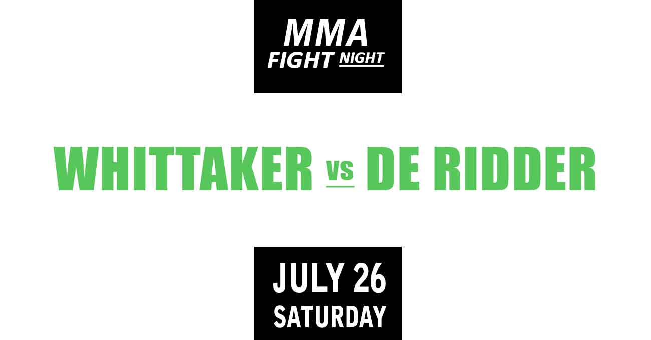 Robert Whittaker vs Reinier de Ridder full fight video UFC on ABC 9 poster by ATBF