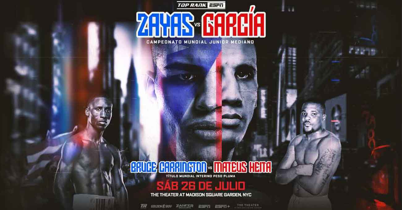Xander Zayas vs Jorge Garcia Perez full fight video poster 2025-07-26