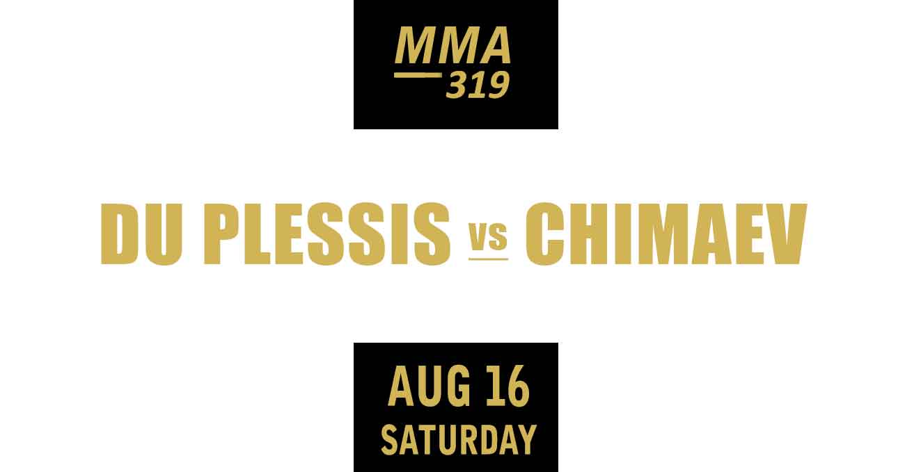 Dricus Du Plessis vs Khamzat Chimaev full fight video UFC 319 poster by ATBF