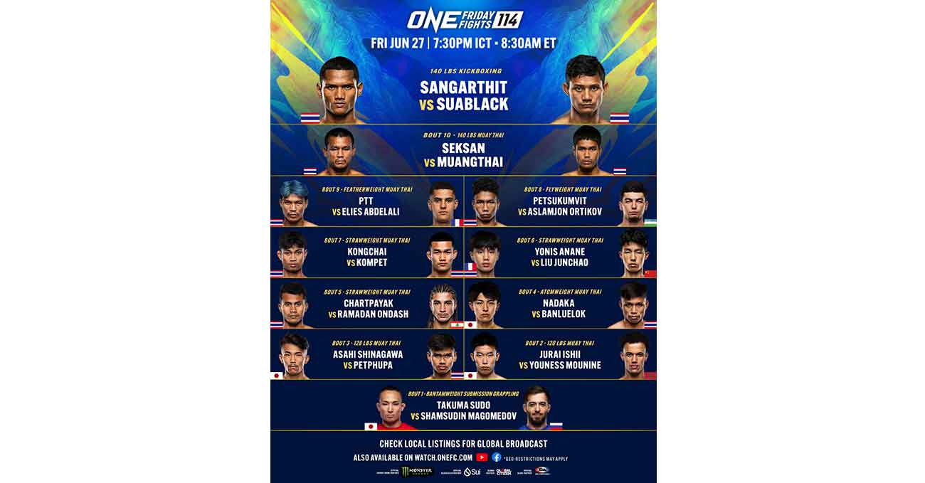 Saeksan Or Kwanmuang vs Muangthai Sor Boonyiam 5 full fight video ONE Friday Fights 114 poster