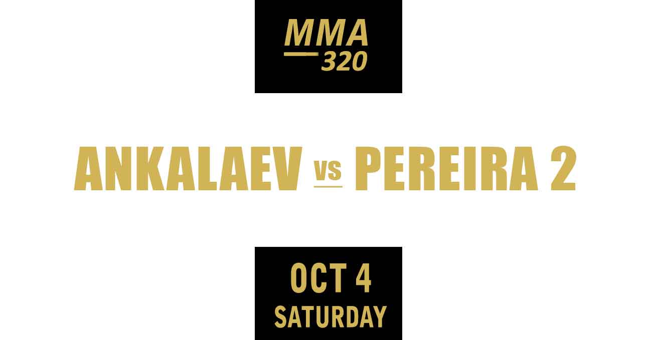 Magomed Ankalaev vs Alex Pereira 2 full fight video UFC 320 poster by ATBF