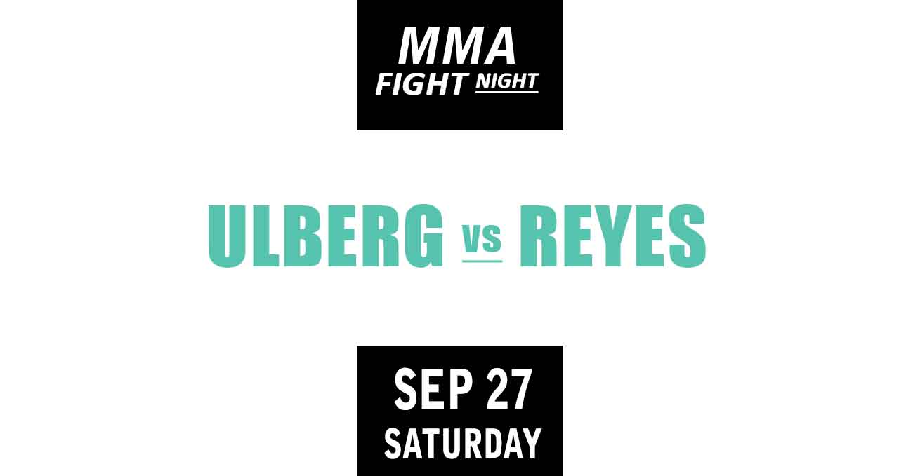 Carlos Ulberg vs Dominick Reyes full fight video UFC Fight Night 260 poster by ATBF