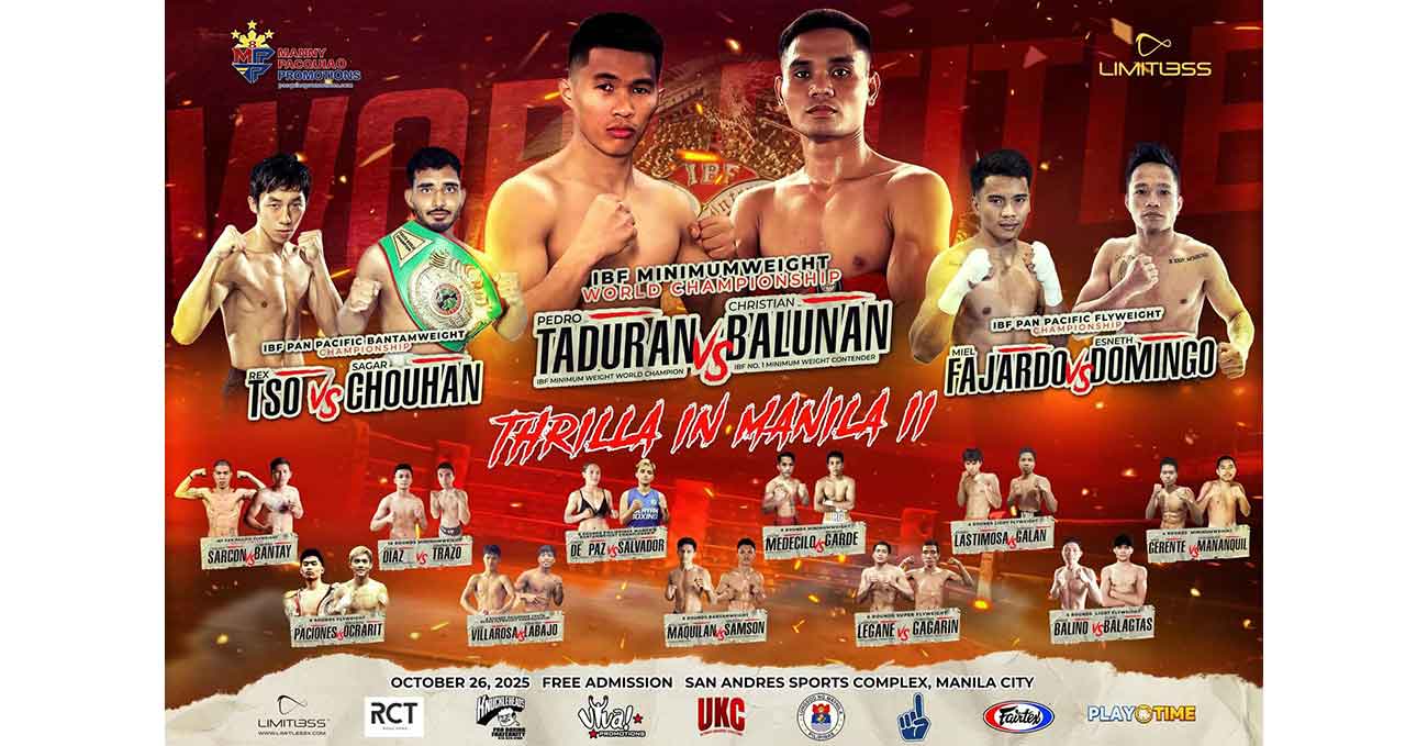 Pedro Taduran vs Christian Balunan full fight video poster 2025-10-26