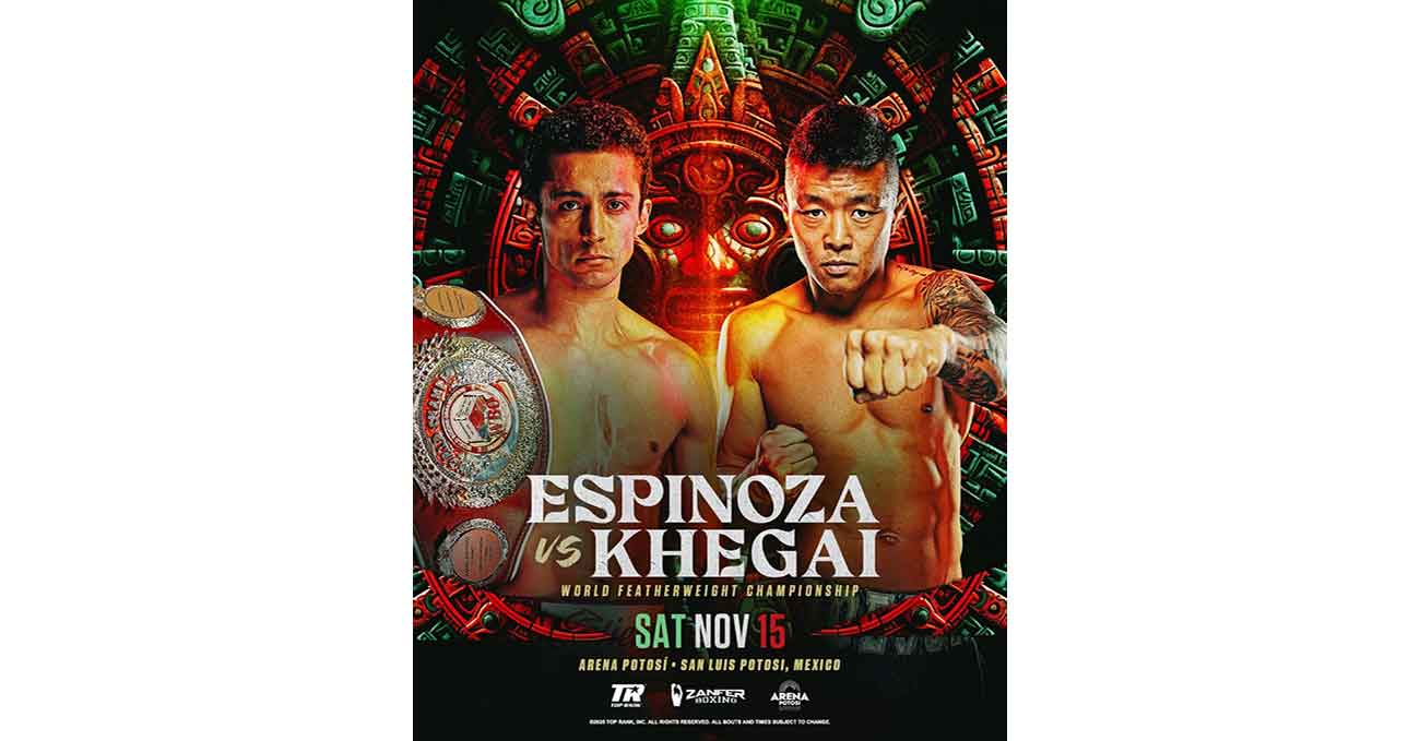 Rafael Espinoza vs Arnold Khegai full fight video poster 2025-11-15