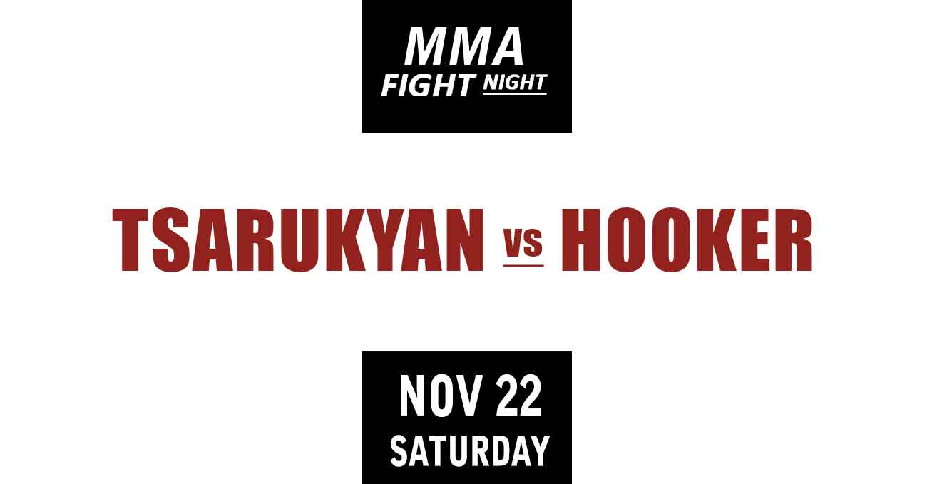 Arman Tsarukyan vs Dan Hooker full fight video UFC Fight Night 265 poster by ATBF