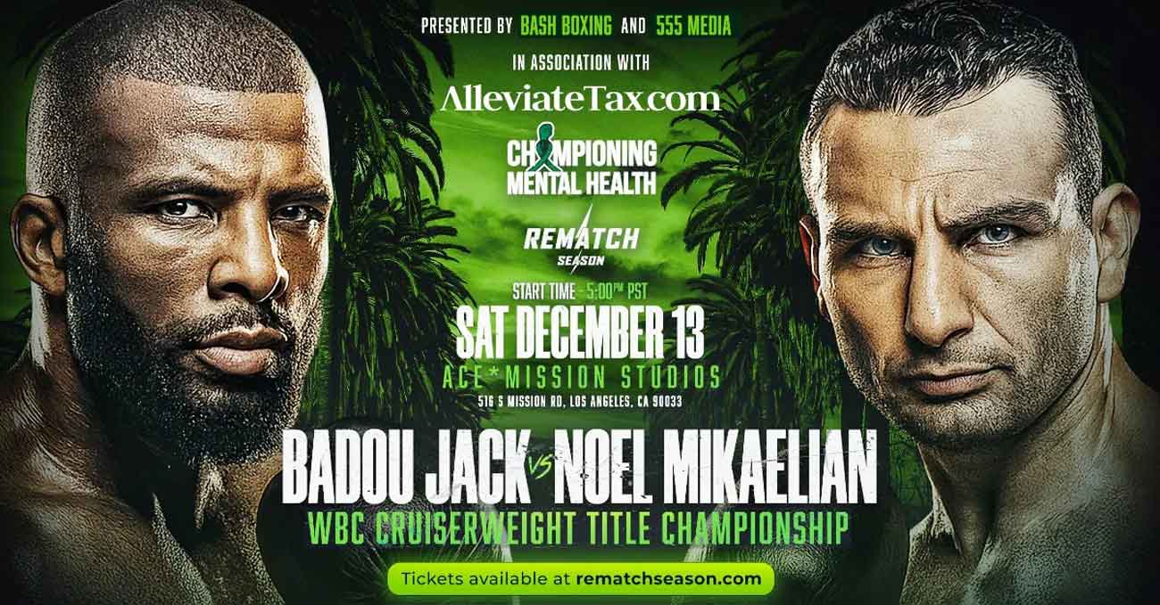 Badou Jack vs Norair Mikaeljan 2 full fight video poster 2025-12-13