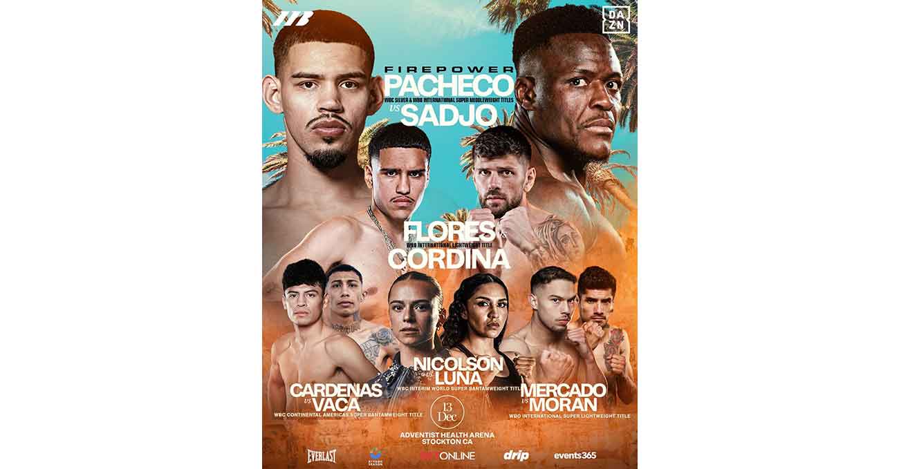 Diego Pacheco vs Kevin Lele Sadjo full fight video poster 2025-12-13