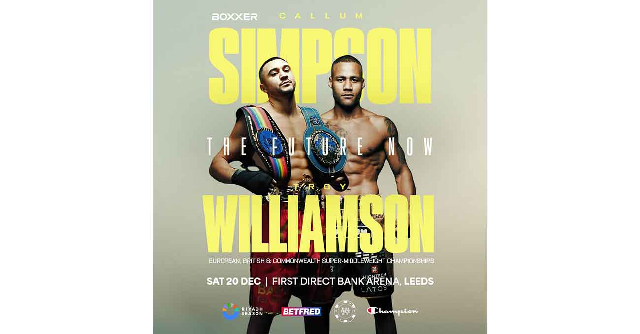 Callum Simpson vs Troy Williamson full fight video poster 2025-12-20