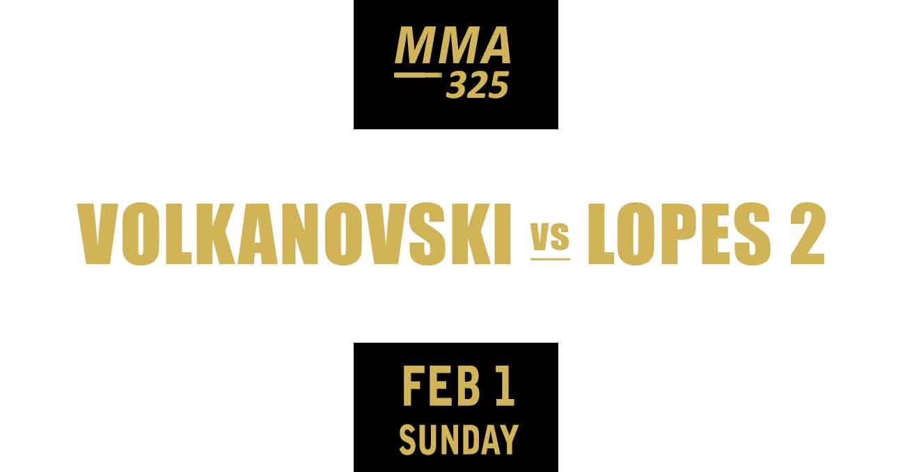 Alexander Volkanovski vs Diego Lopes 2 full fight video UFC 325 poster by ATBF