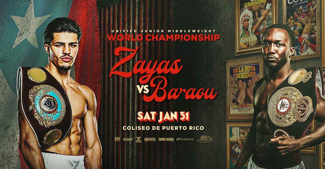 Xander Zayas vs Abass Baraou full fight video poster 2026-01-31