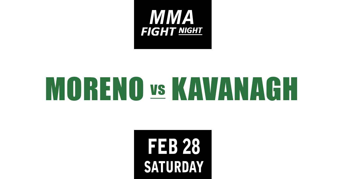 Brandon Moreno vs Loneer Kavanagh full fight video UFC Fight Night 268 poster by ATBF