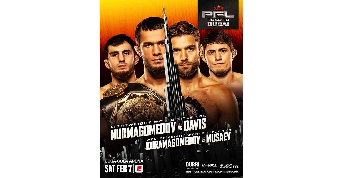 Usman Nurmagomedov vs Alfie Davis full fight video PFL Dubai poster