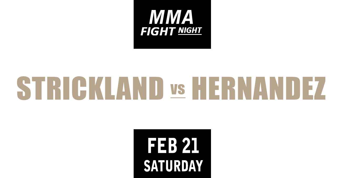 Sean Strickland vs Anthony Hernandez full fight video UFC Fight Night 267 poster by ATBF