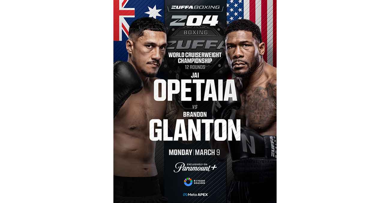 Jai Opetaia vs Brandon Glanton full fight video poster 2026-03-08