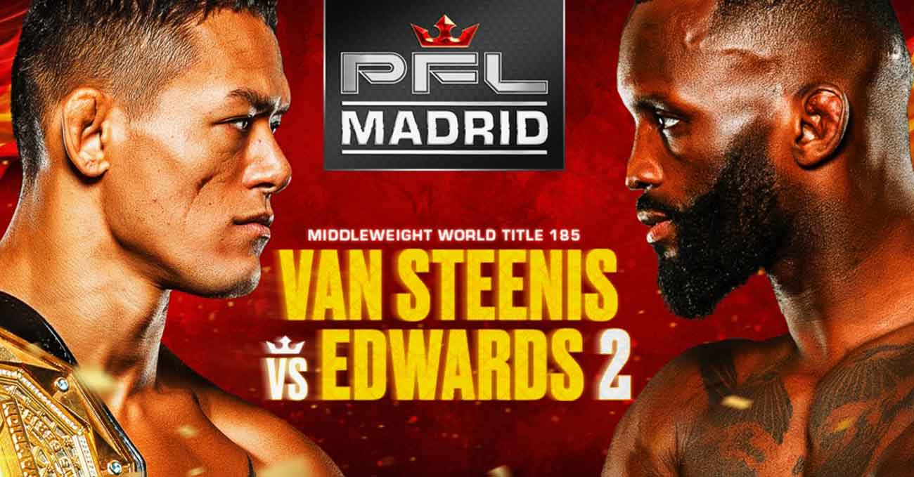 Costello Van Steenis vs Fabian Edwards 2 full fight video PFL Madrid poster