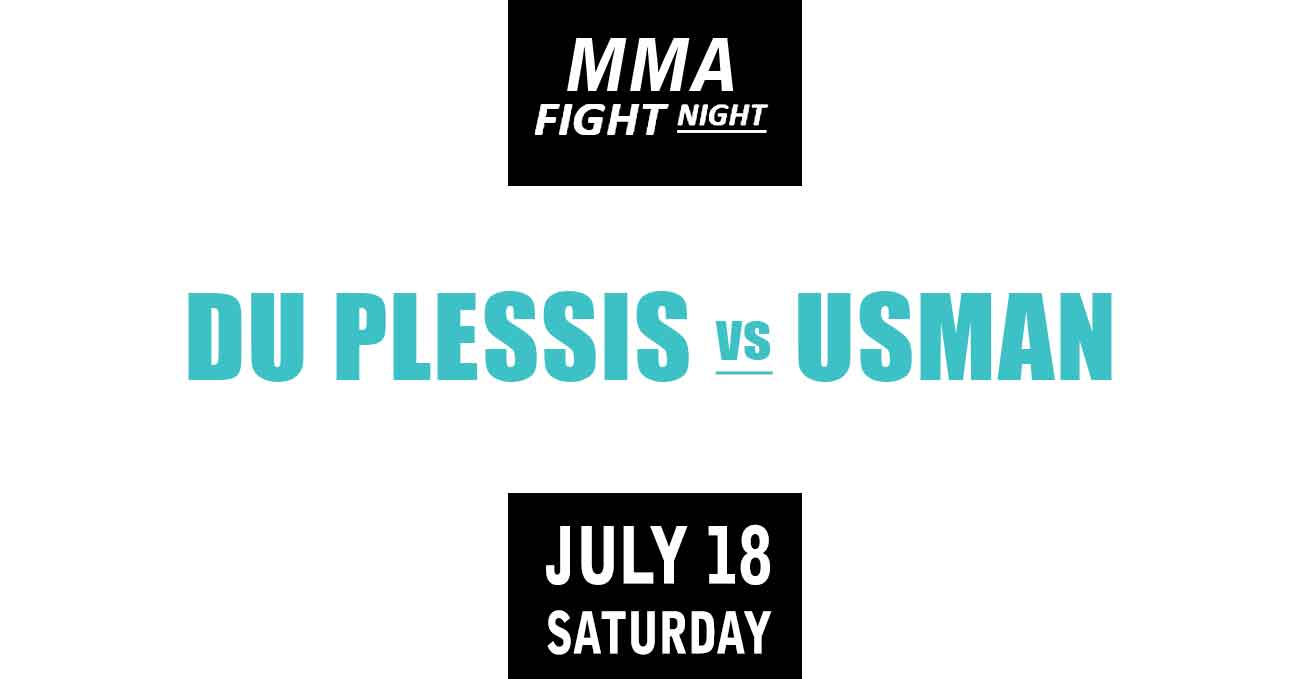 Dricus Du Plessis vs Kamaru Usman full fight video UFC Fight Night 281 poster by ATBF