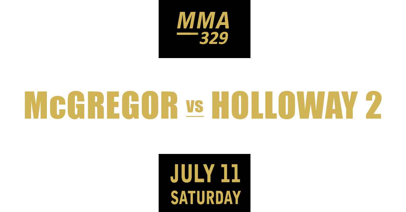 Conor McGregor vs Max Holloway 2 full fight video UFC 329 poster by ATBF