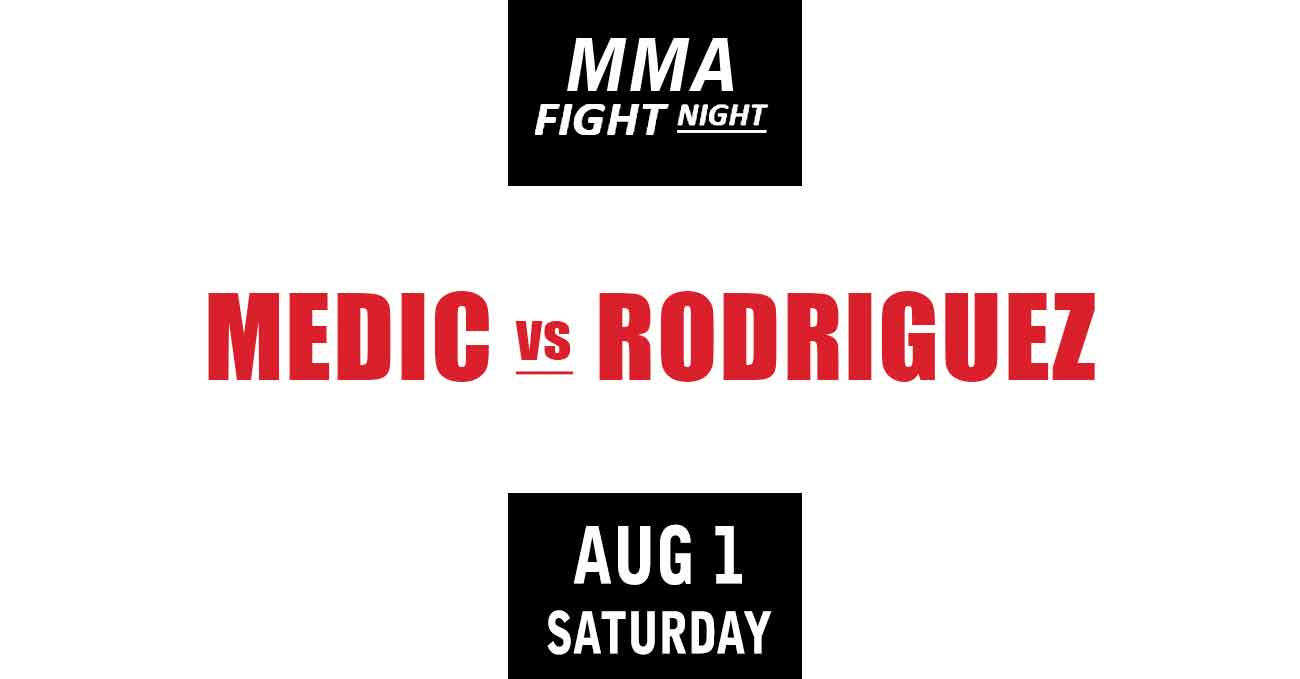 Uros Medic vs Daniel Rodriguez full fight video UFC Fight Night 283 poster by ATBF