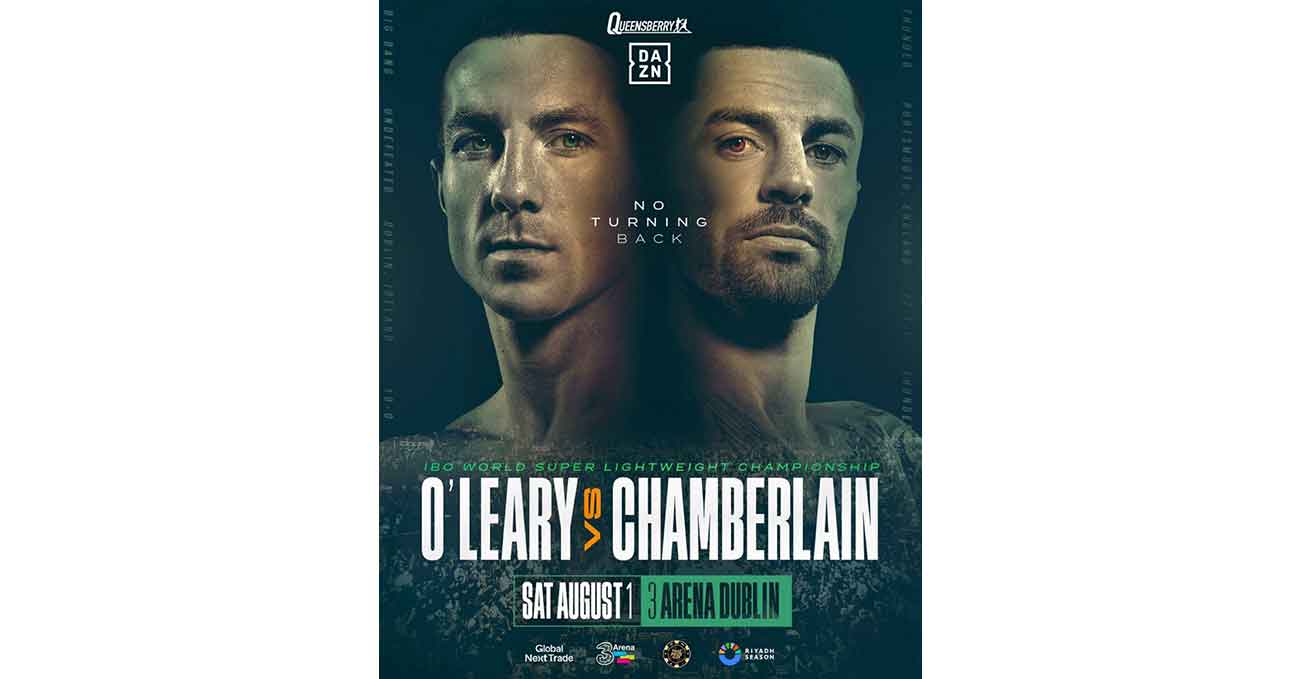 Pierce O'Leary vs Mark Chamberlain full fight video poster 2026-08-01