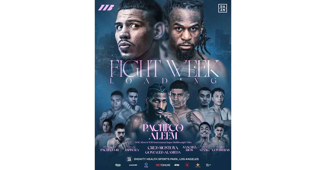 Diego Pacheco vs Immanuwel Aleem full fight video poster 2026-07-18