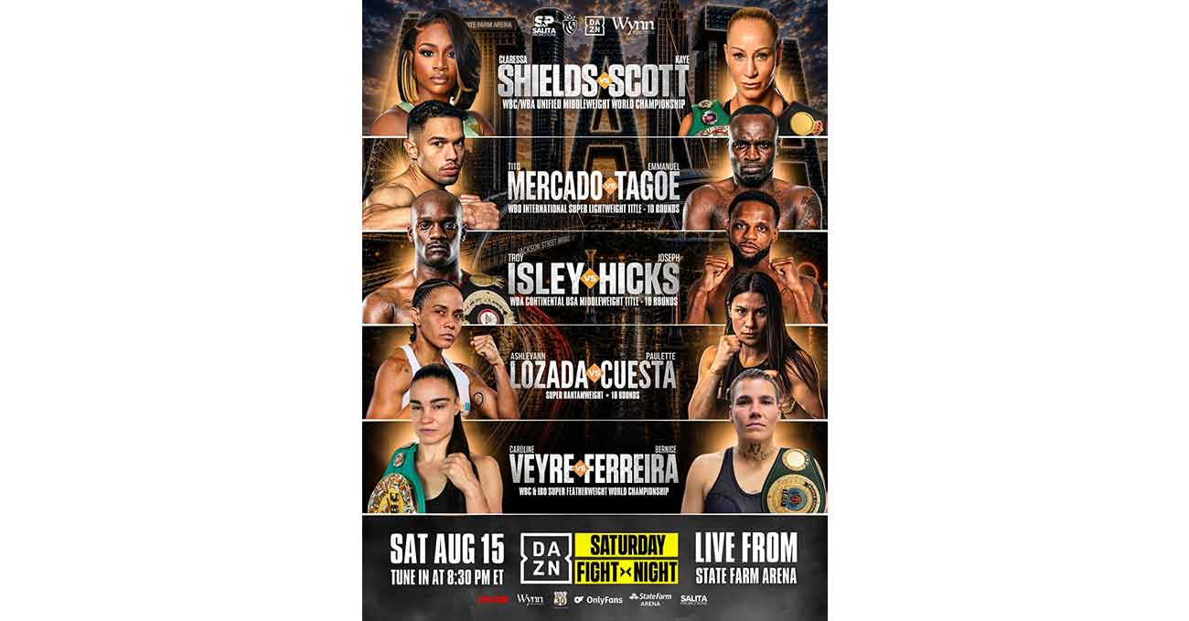 Claressa Shields vs Kaye Scott full fight video poster 2026-08-15