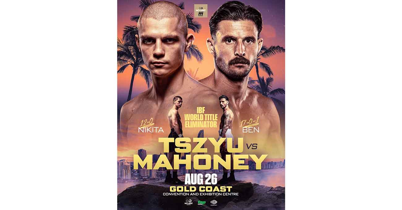 Nikita Tszyu vs Ben Mahoney full fight video poster 2026-08-26