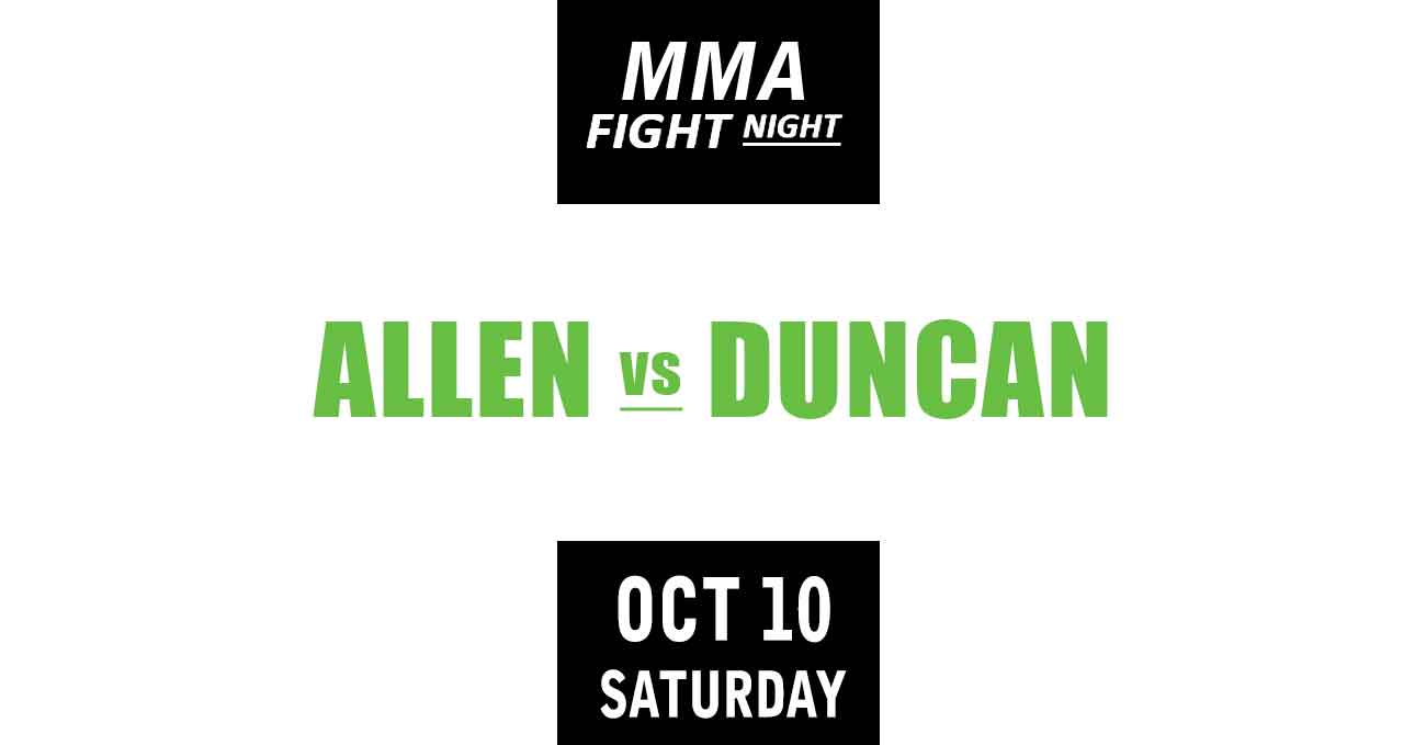 Brendan Allen vs Christian Leroy Duncan full fight video UFC Vegas 122 poster by ATBF