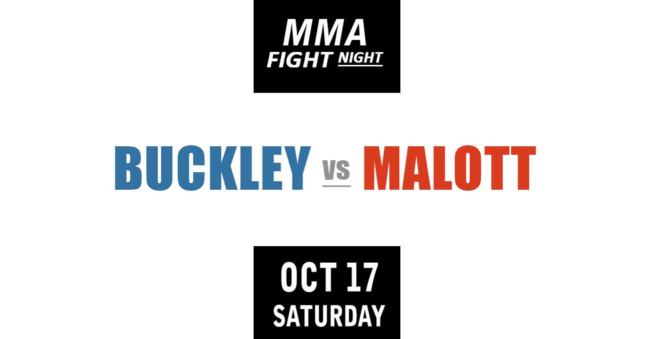 Joaquin Buckley vs Mike Malott full fight video UFC Fight Night 291 poster by ATBF