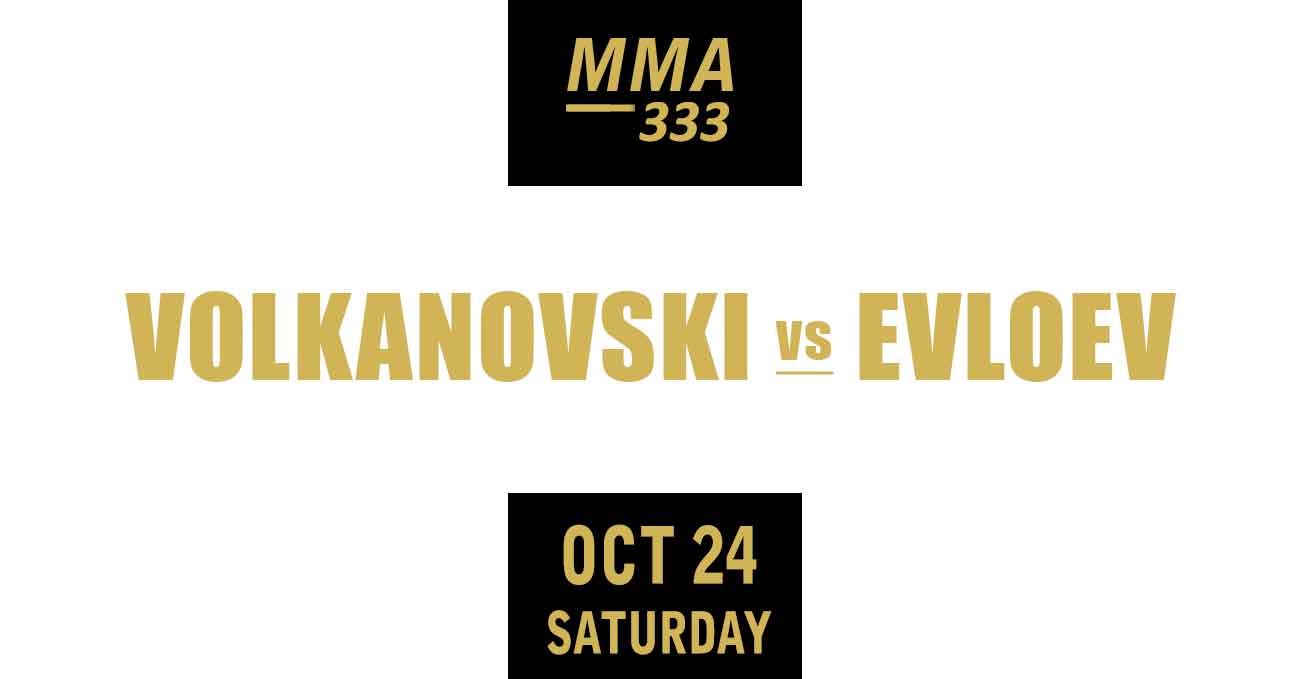 Alexander Volkanovski vs Movsar Evloev full fight video UFC 333 poster by ATBF