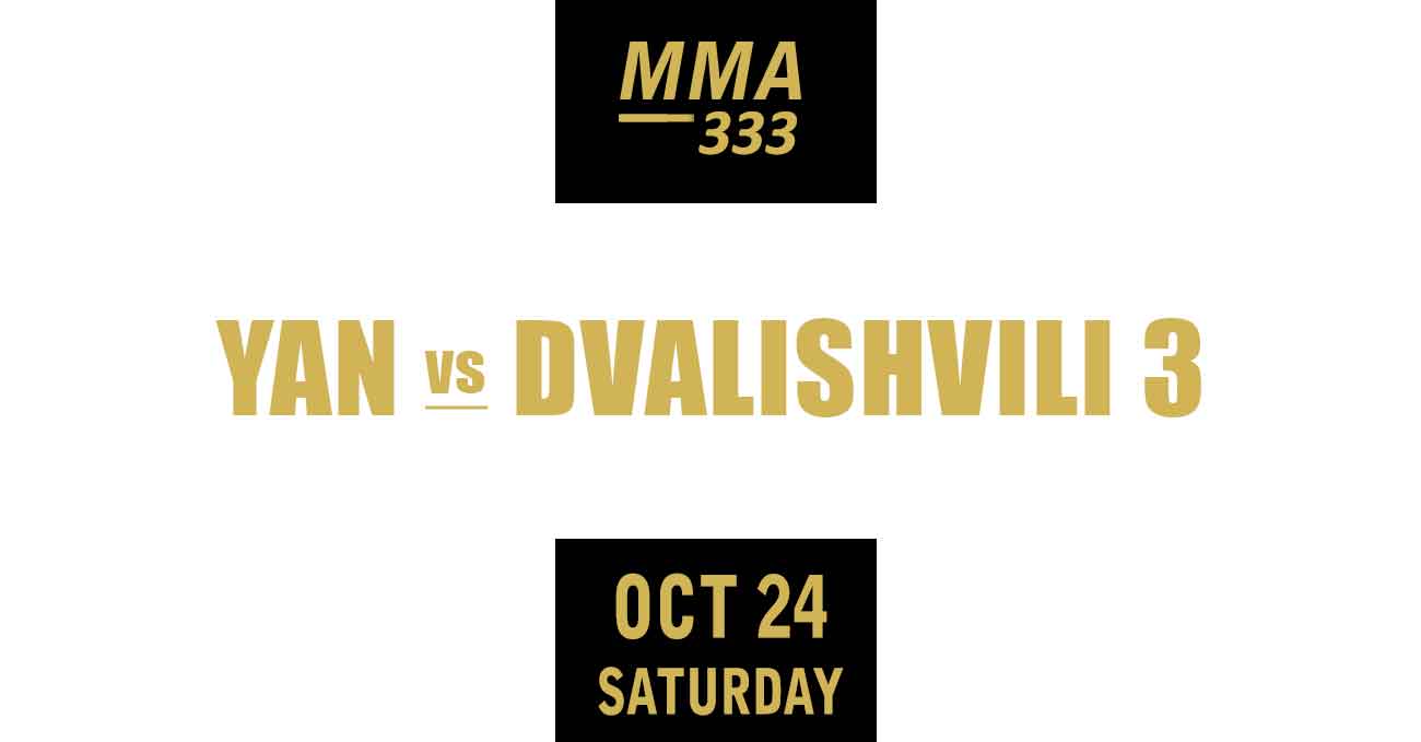Petr Yan vs Merab Dvalishvili 3 full fight video UFC 333 poster by ATBF
